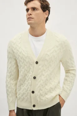 Cardigan Aran en Laine