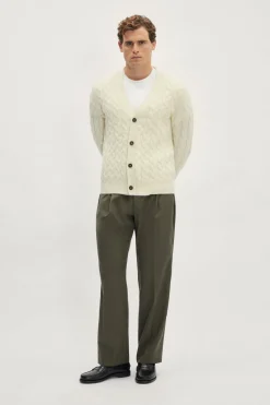 Cardigan Aran en Laine