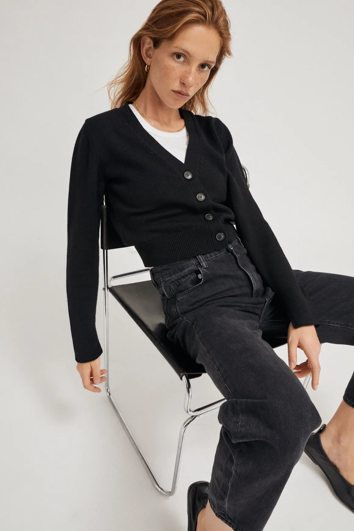 Cardigan court en Laine Mérinos