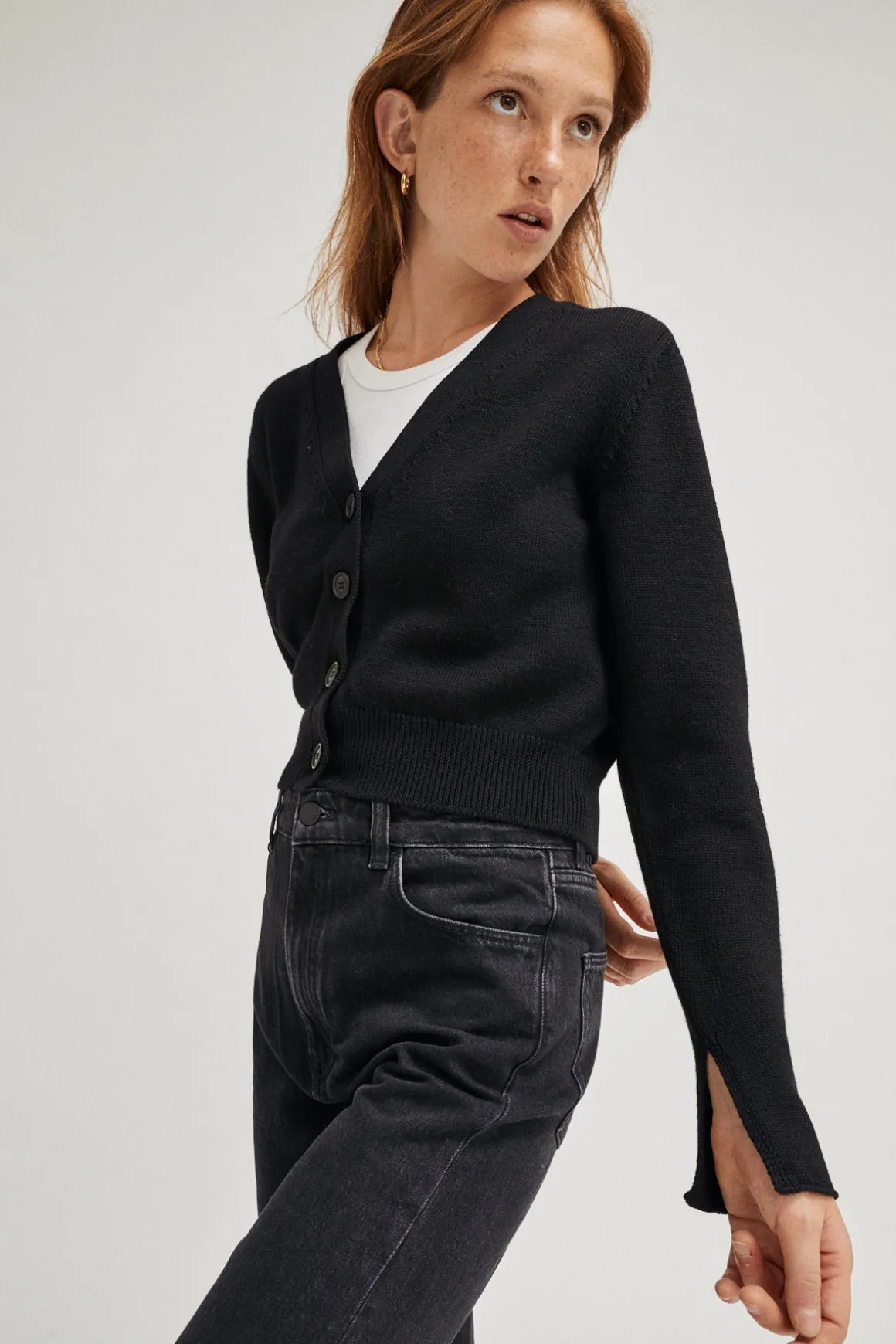 Cardigan court en Laine Mérinos