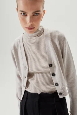 Cardigan court en Laine Mérinos