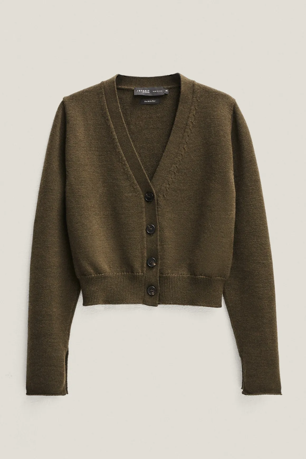 Cardigan court en Laine Mérinos