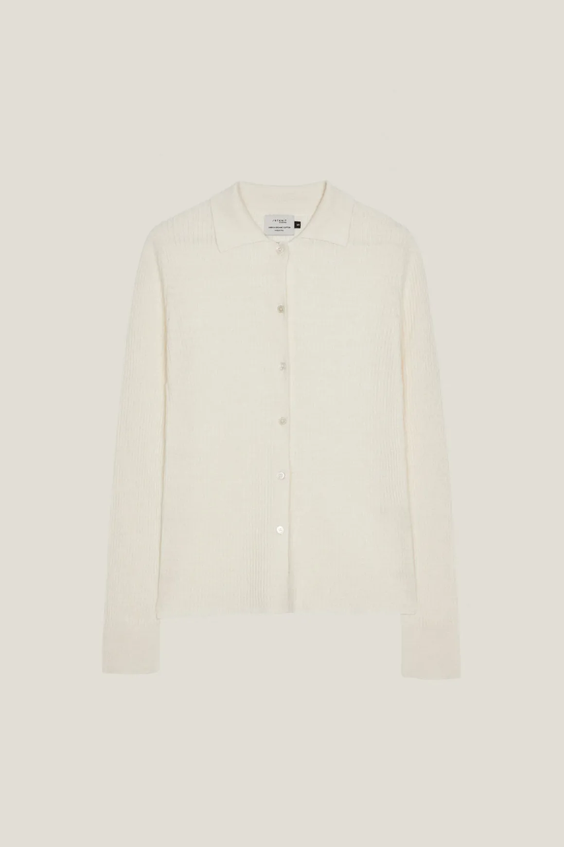 Chemise à mailles côtelées en Lin et Coton