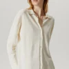 Chemise à manches longues en Lin et Coton