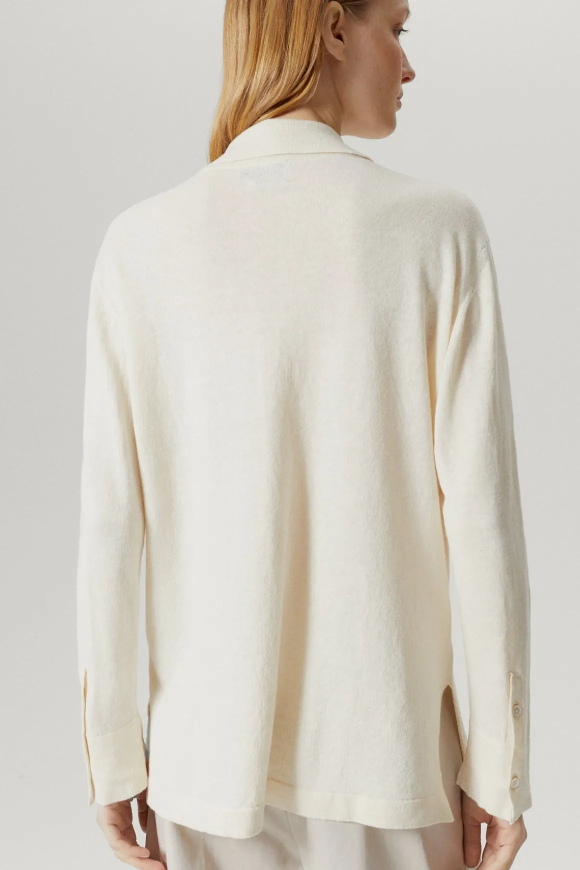Chemise à manches longues en Lin et Coton