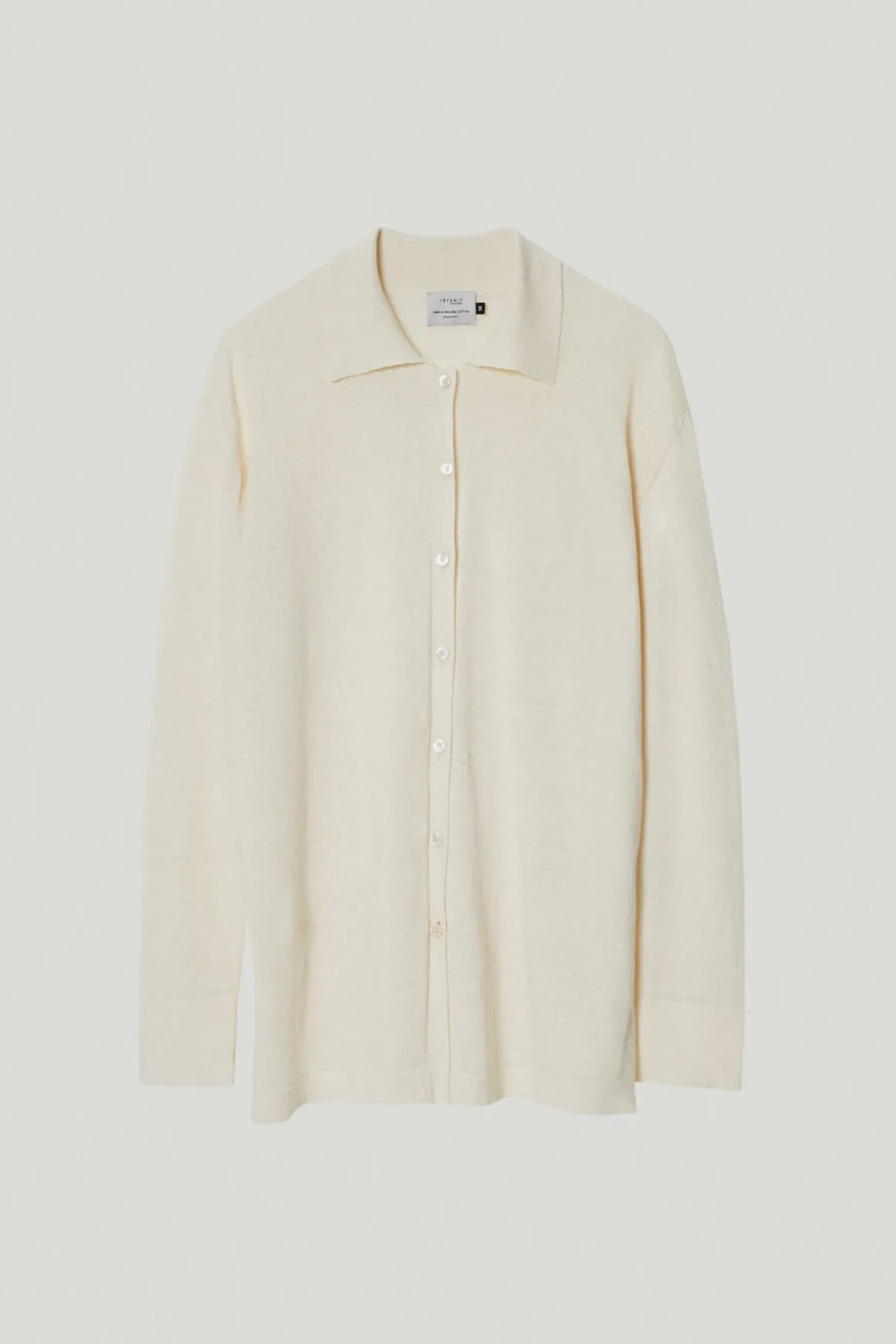 Chemise à manches longues en Lin et Coton
