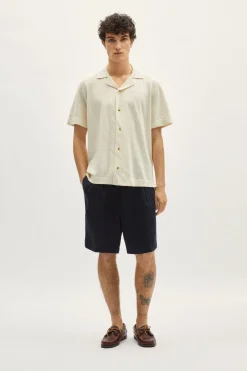 Chemise Bowling en Lin et Coton