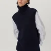 Gilet à col roulé en Laine