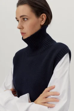 Gilet à col roulé en Laine