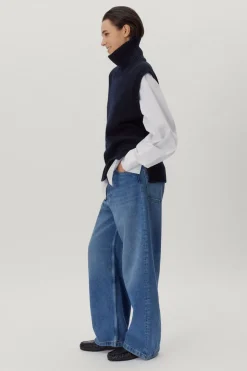Gilet à col roulé en Laine