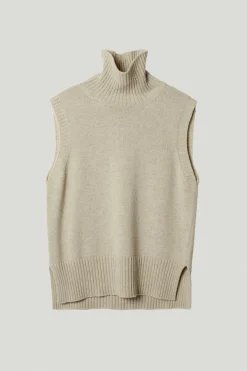 Gilet à col roulé en Laine