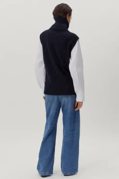 Gilet à col roulé en Laine
