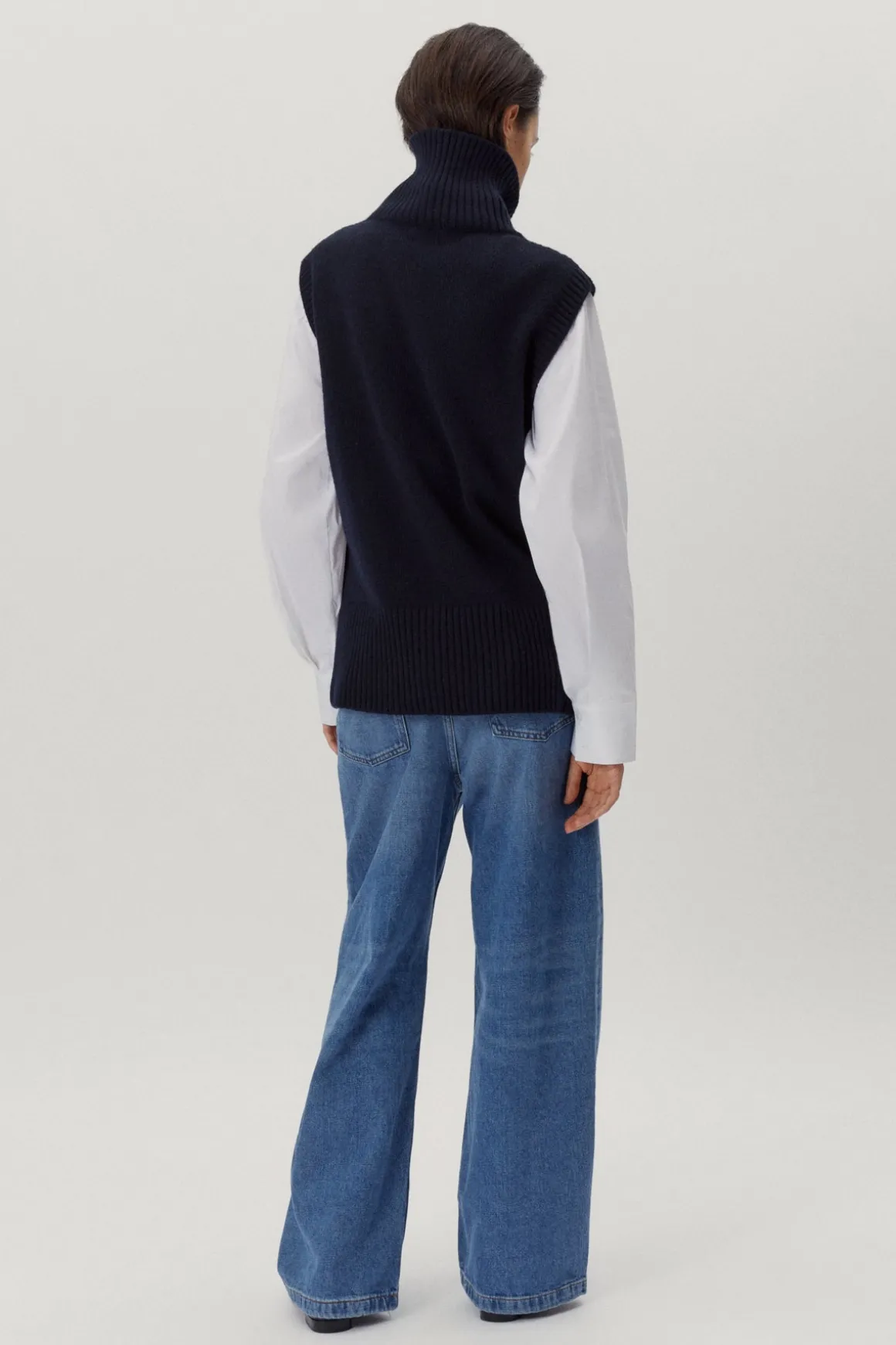 Gilet à col roulé en Laine