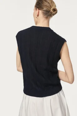 Gilet sans manches en Lin régénéré