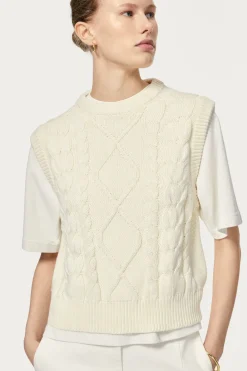 Gilet tricoté en Coton biologique Aran
