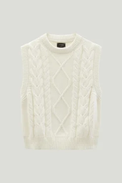 Gilet tricoté en Coton biologique Aran