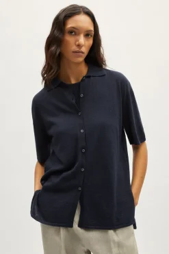 La chemise à manches courtes en coton en lin