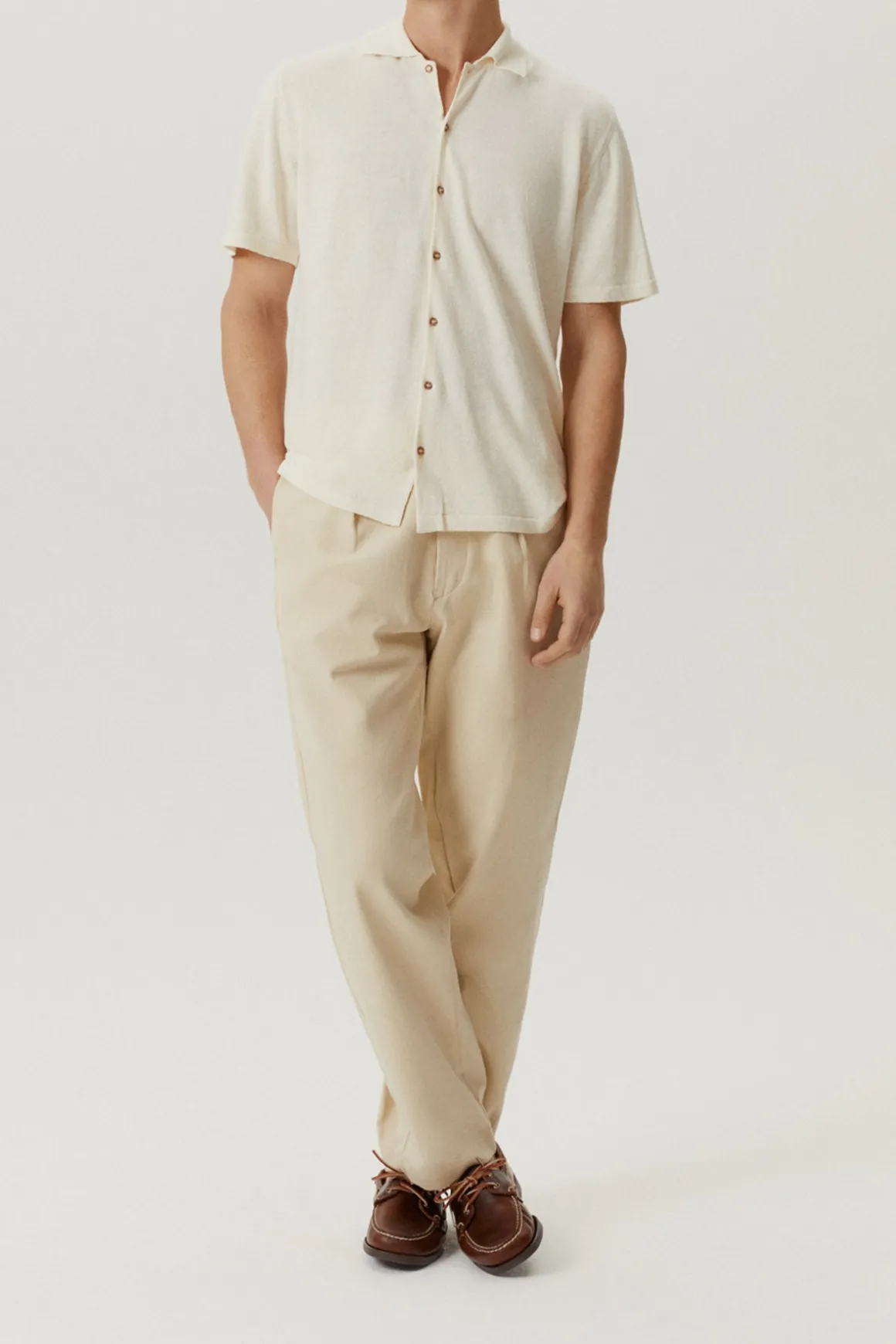 La chemise à manches courtes en coton en lin - Version imparfaite