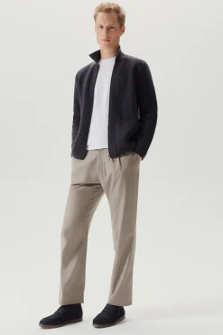 La veste zip en laine bouillie