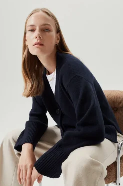 Le cardigan détendu en laine