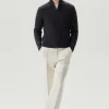Le cardigan zippé en laine mérinos