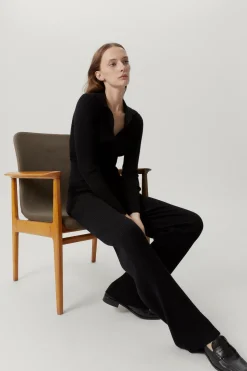 Le pantalon côtelé en laine mérinos