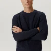 Le pull côtelé en coton en linge