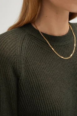 Le pull côtelé en coton en linge