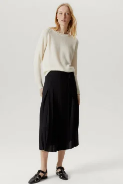 Le pull côtelé en coton en linge