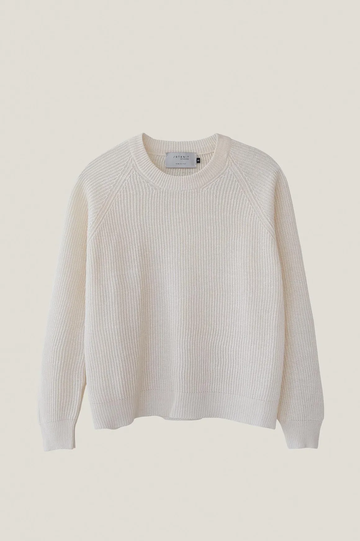 Le pull côtelé en coton en linge