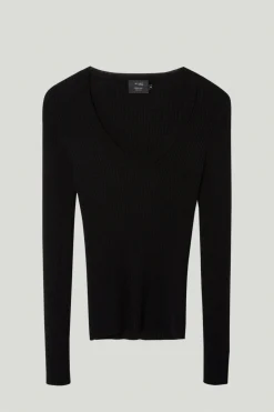 Le pull U-Leck en laine mérinos