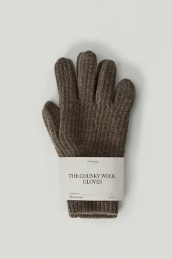 Les gants côtelés en laine pour femme