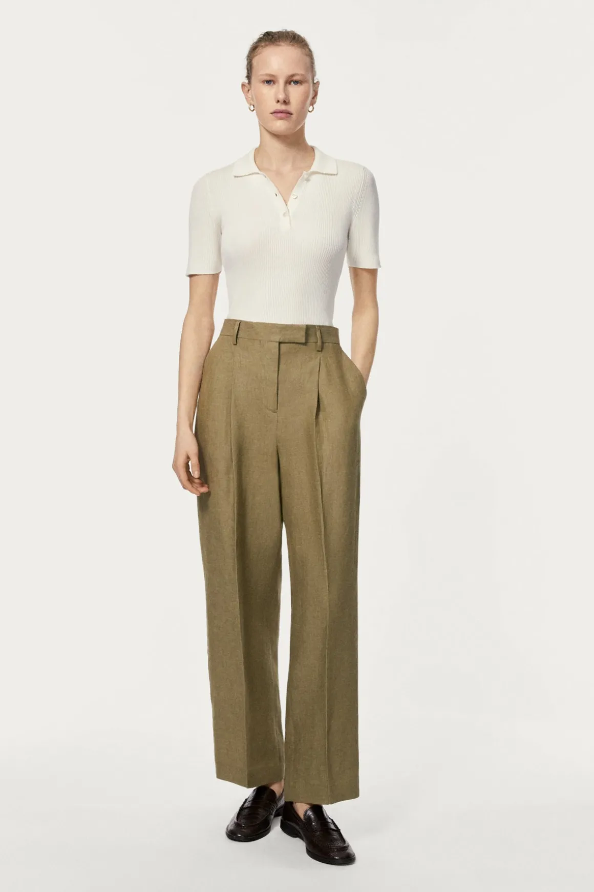 Pantalon en Sergé de Lin