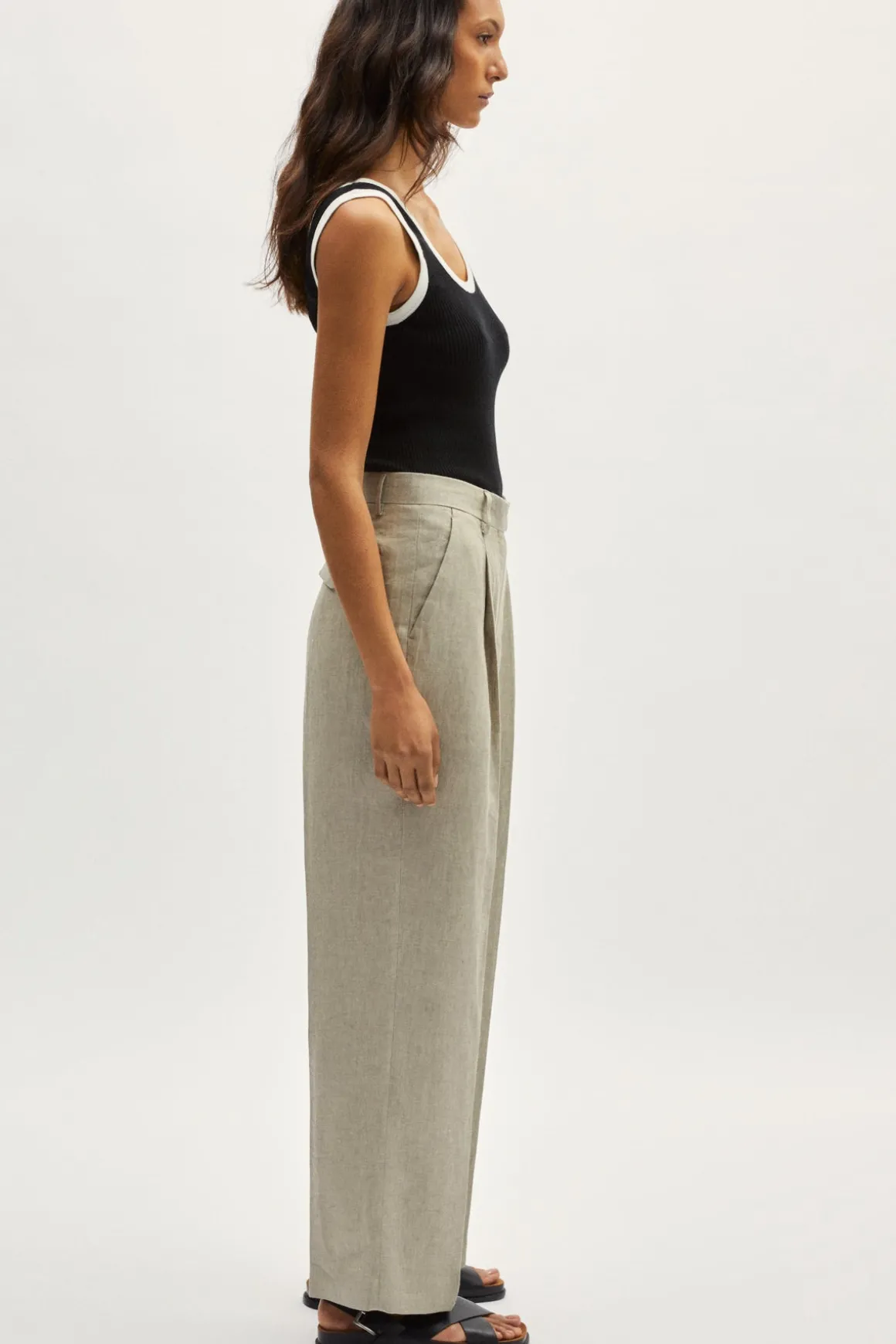 Pantalon en Sergé de Lin