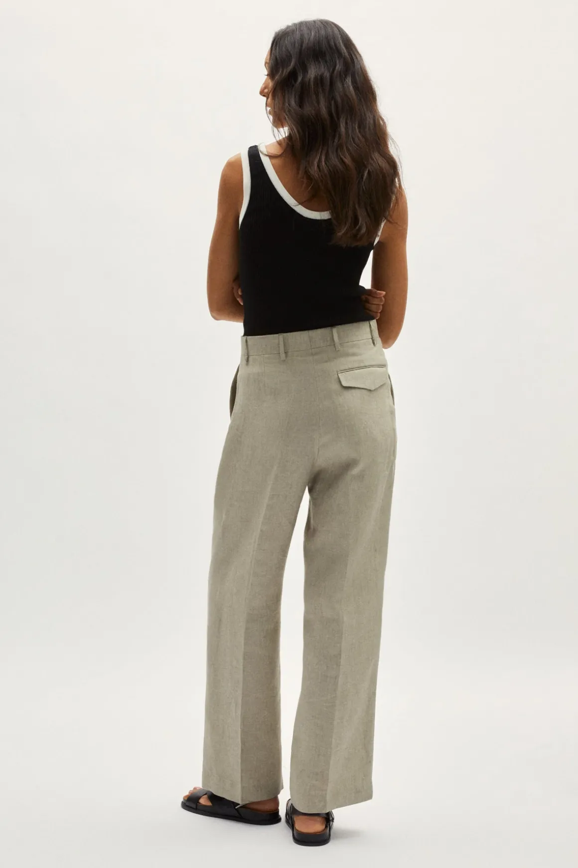 Pantalon en Sergé de Lin