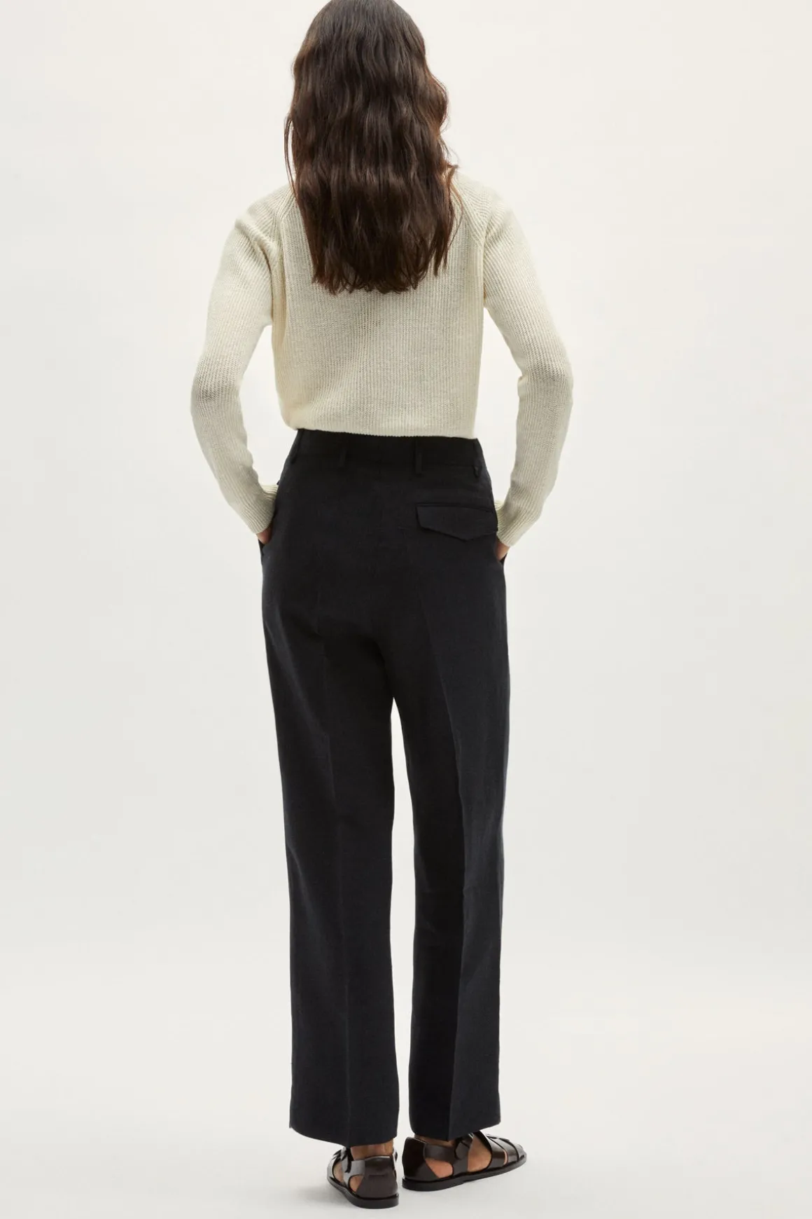Pantalon en Sergé de Lin