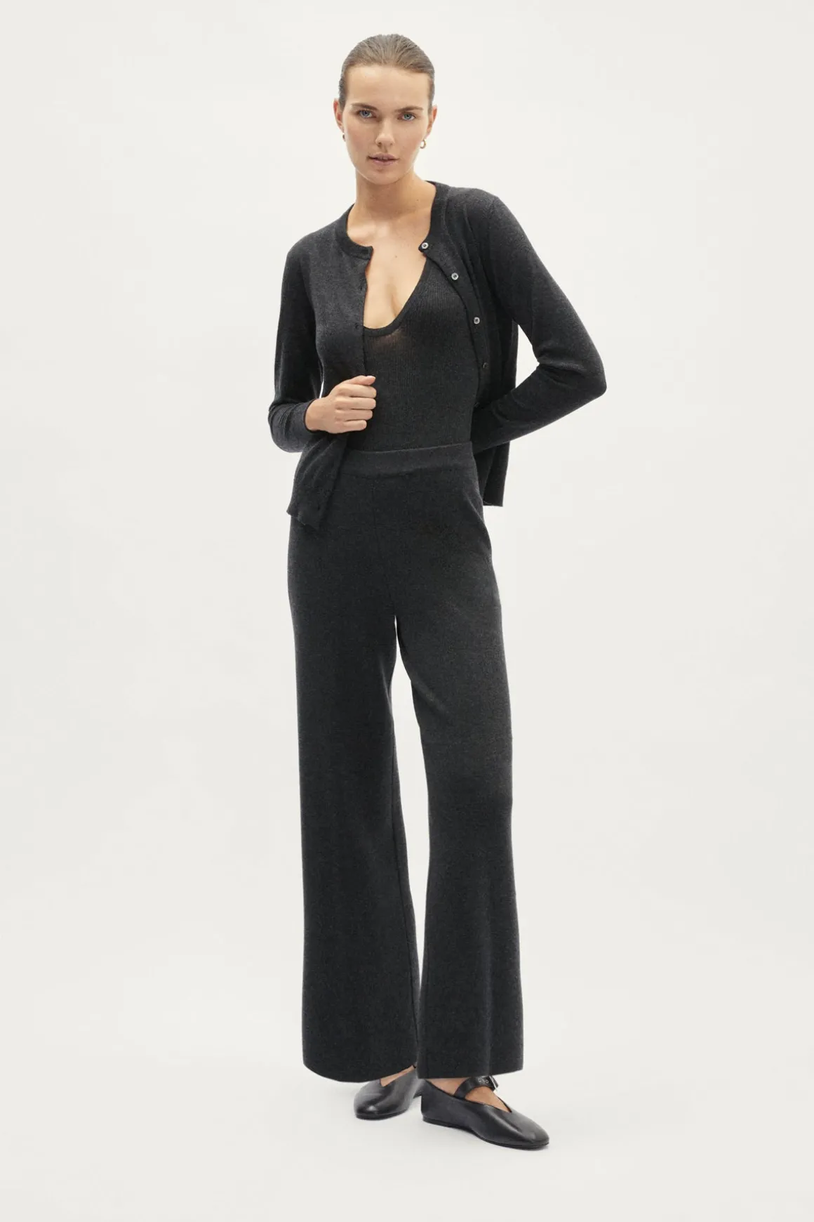 Pantalon palazzo en Laine ultra-douce