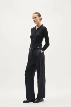 Polo boutonné en laine ultra douce