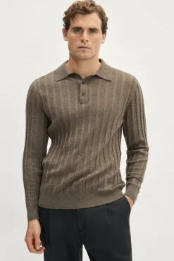 Polo côtelé ultra doux