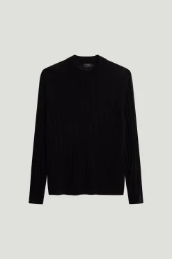 Pull à col montant côtelé ultra doux