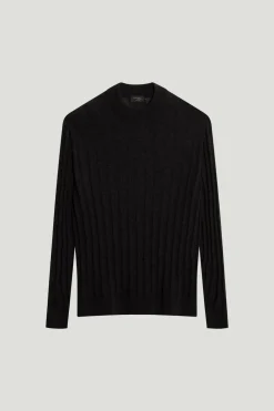 Pull à col montant côtelé ultra doux