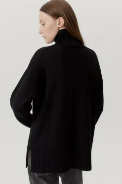 Pull à col montant oversize en Laine Mérinos