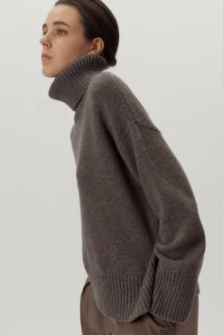Pull à col roulé en Laine
