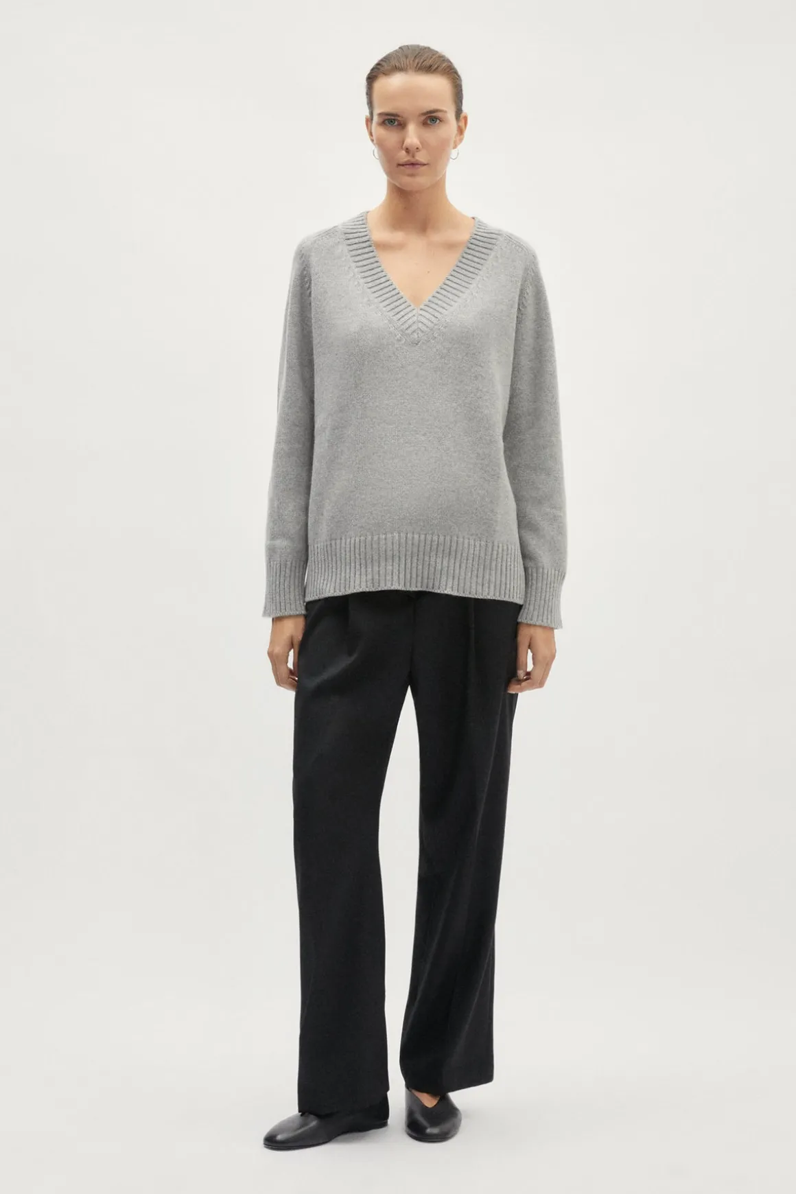 Pull avec col V en ReCashmere