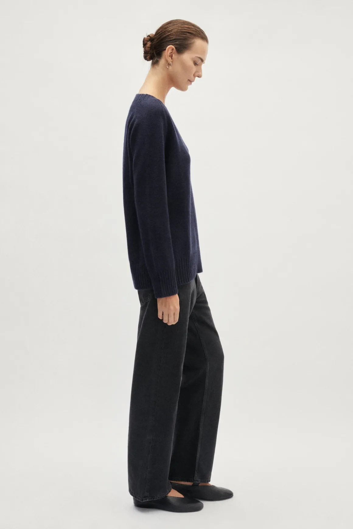 Pull avec col V en ReCashmere