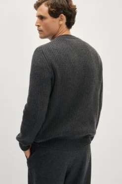 Pull côtelé en ReCashmere