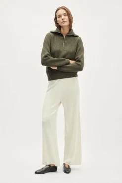 Pull demi-zip en Laine Mérinos