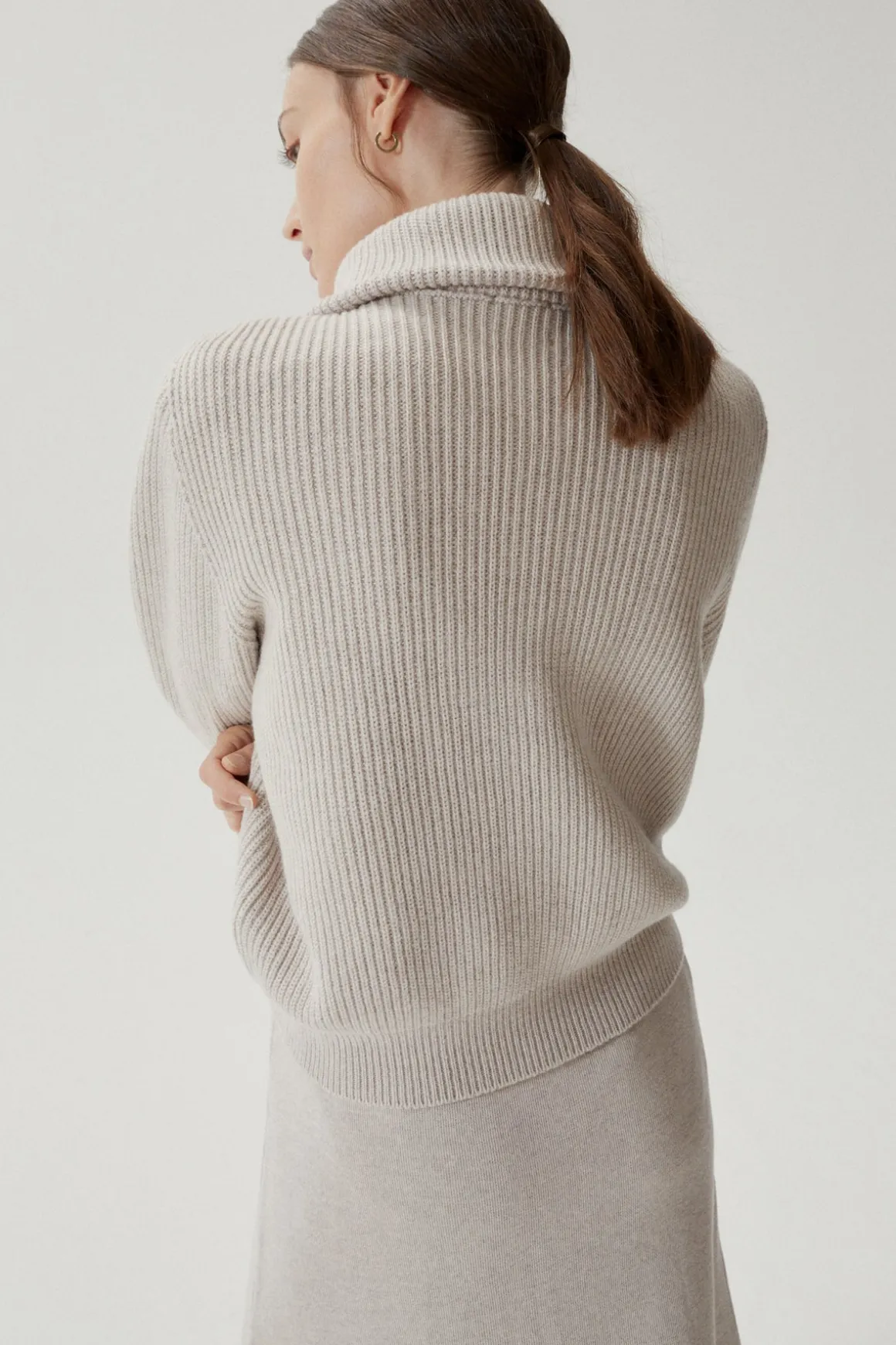 Pull demi-zip en Laine Mérinos