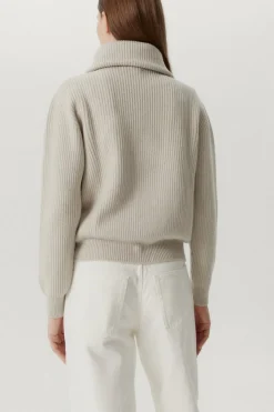 Pull demi-zip en Laine Mérinos