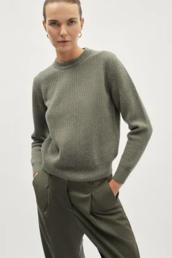 Pull en maille de Laine côtelée